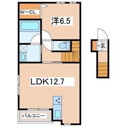 郡山駅 徒歩14分 2階の物件間取画像